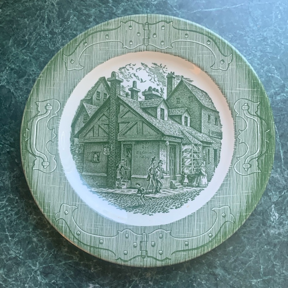🌸 VINTAGE 1950’s CURRIER & IVES COLLECTOR'S PLATE old Curiosity Shop